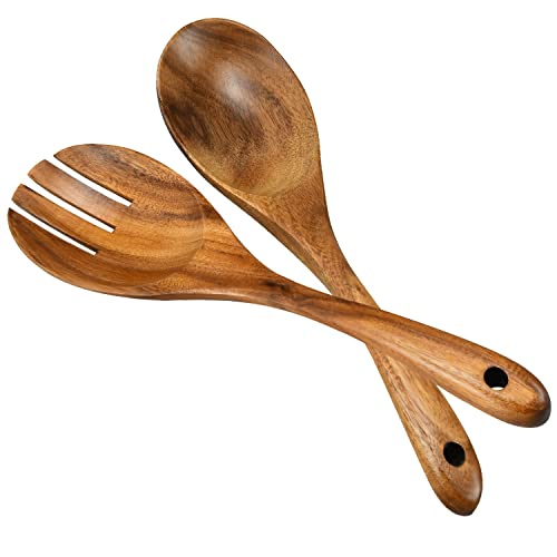 10.2in Wood Salad Servers