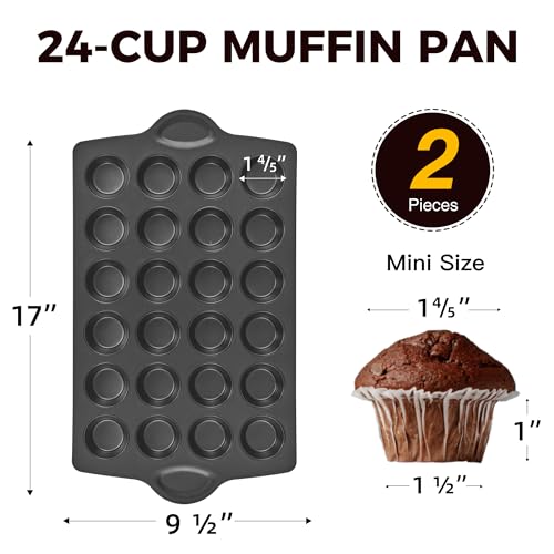 Mini 24 Ceramic Muffin Pan Set