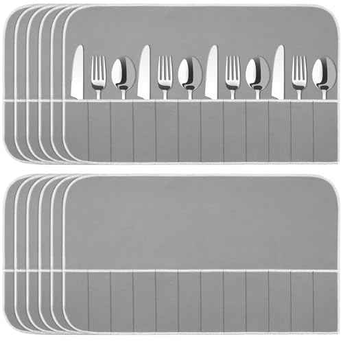 12 Pcs Anti Tarnish Silverware Storage Bags Felt (13 Count)