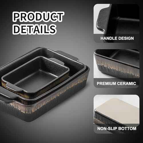 Bakeware Set Ceramic Baking Dish (3 Count)