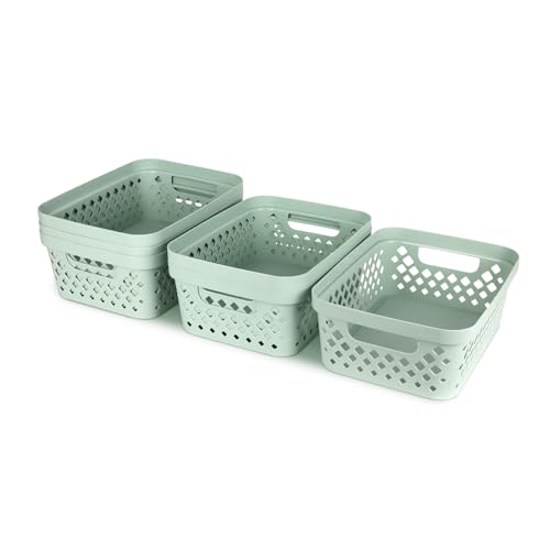 Plastic Storage Basket Set (6 Count)
