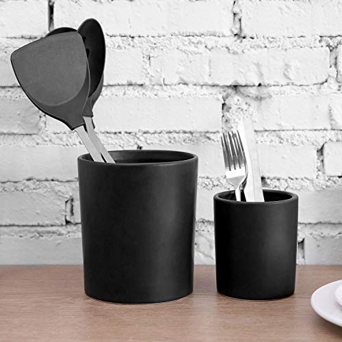 Black Ceramic Utensil Holders (2 Count)