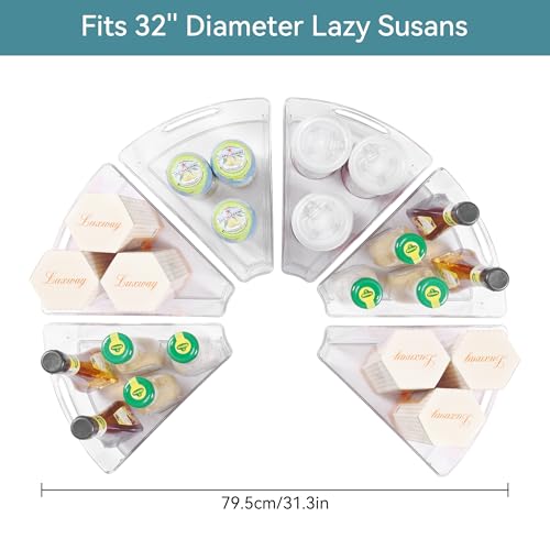 Lazy Susan Cabinet Organizer Bins for Kitchen 6 Pack (6 Count)