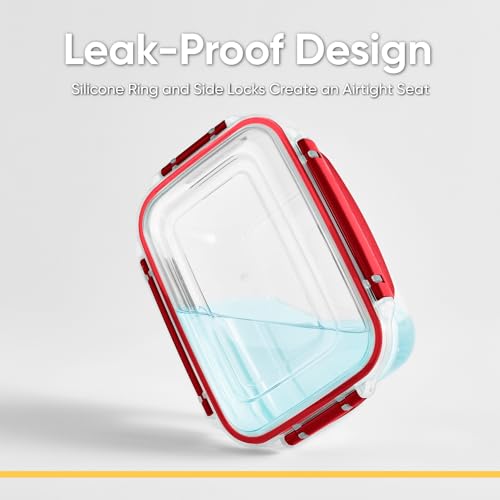 Plastic Food Storage Containers with Airtight Lids (4 Count)