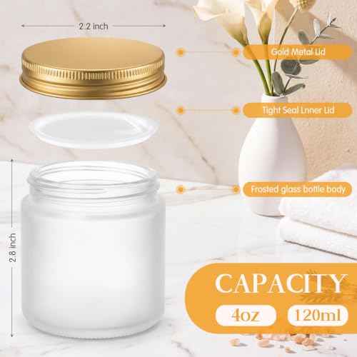 24 Pcs 4oz Glass Jars (24 Count)