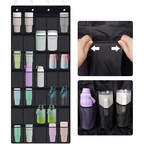 35 Pockets Door Hanging Cup Organizer Fit for Stanley Tumbler (35 Count)