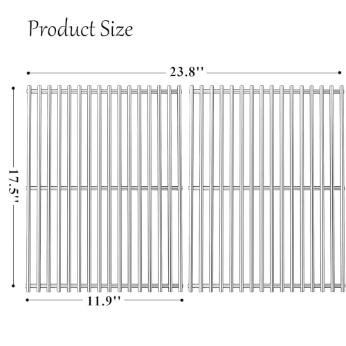 17.5'' SUS304 Grill Grates for Gas Grills Weber Spirit 300 Series