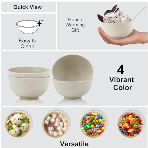 wheat straw dessert bowls 10oz set of 8