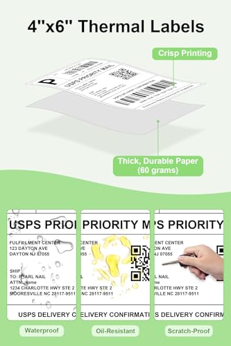 Bulk 4x6 Thermal Labels (6000 Count)