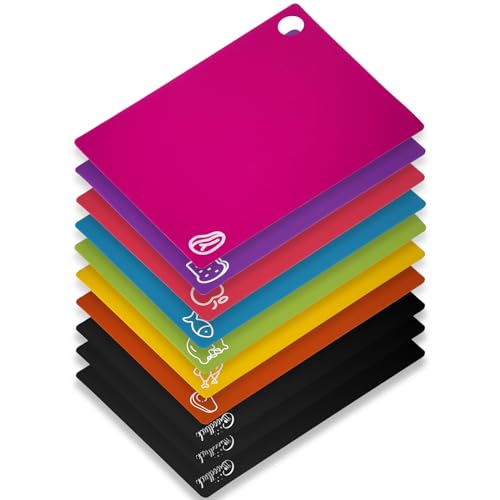 10 Pieces Flexible Cutting Boards with Hanging Hole (10 Count)