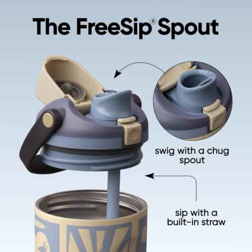 FreeSip Sway Stainless Steel Water Bottle 30 oz Vintage Surf