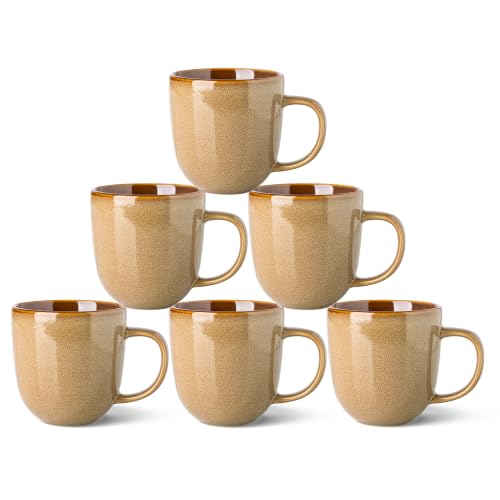 Ceramic Coffee Mugs Set of 6 (6 Count)