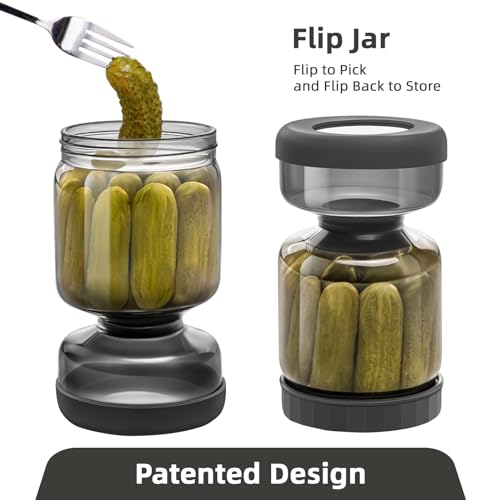 Pickle Jar with Strainer Flip (34 Fl Oz)