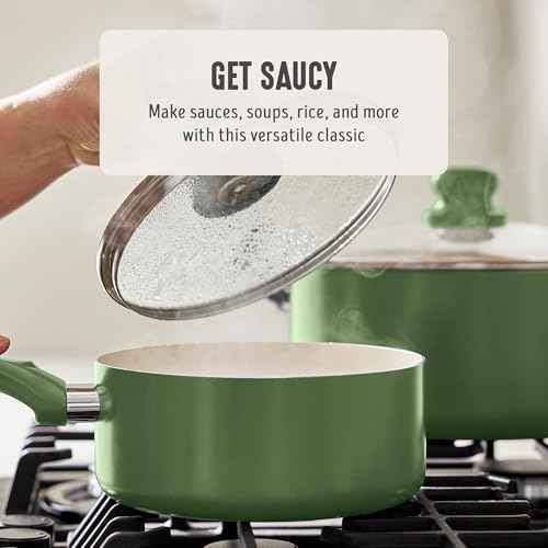 2QT Ceramic Nonstick Saucepan with Lid