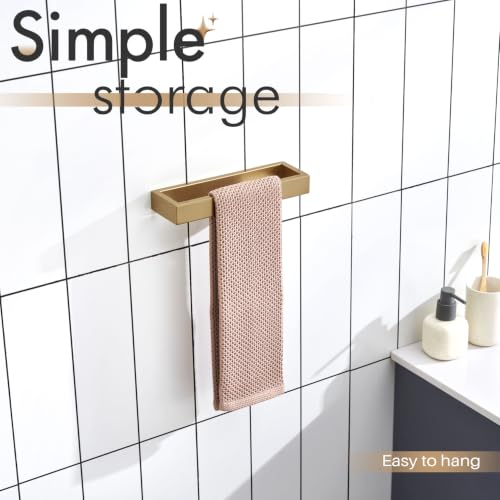 Towel Ring for Bathroom Hand Towel Holder 9 Inch Towel Hanger Rack Champagne Bronze Stainless Steel Wall Mount