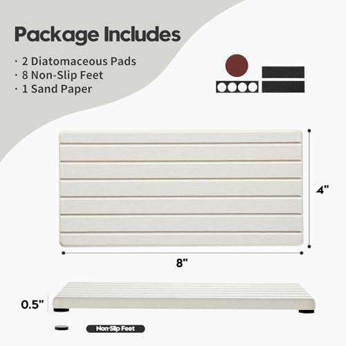 2 Pack Greige Bathroom Sink Vanity Trays (2 Count)