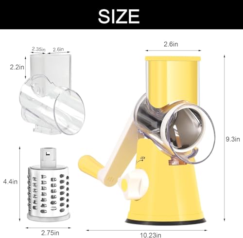 Rotary Cheese Grater Hand Crank Cheese Shredder for Fresh Cheese