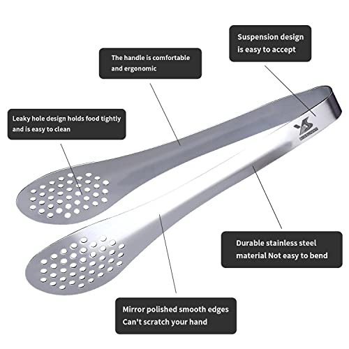 7inch Food Serving Tongs Stainless Steel Buffet Tongs