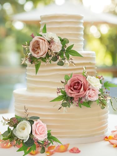 3Pcs Premade Cake Flowers (3 Count)