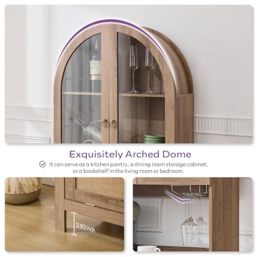 75'' Tall Arched Pantry Cabinet