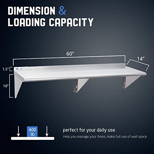 NSF Stainless Steel Shelf 14” x 60”