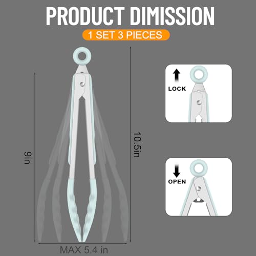 Silicone Serving Tongs for Cooking 9 (3 Count)