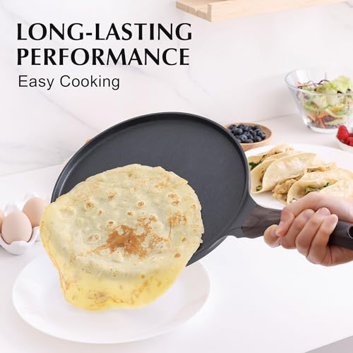 12 Inch Nonstick Crepe Pan Granite Coating Pancake Pan Black