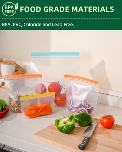 20 Pack Stand Up Reusable Freezer Bags (20 Count)
