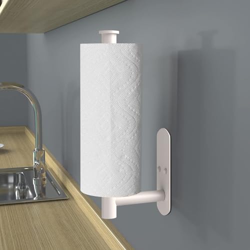 Adhesive Paper Towel Holder Under Cabinet Wall Mount for Kitchen Paper Towel