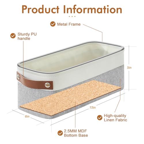 Small Fabric Storage Baskets (4 Count)