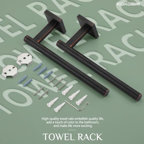 Bathroom Towel Bar Hand Towel Holders Wall Mount Toilet Kitchen Cabinet Paper Holder Stainless Steel Bath Accessories Oil Rubbed Bronze 2 Pack