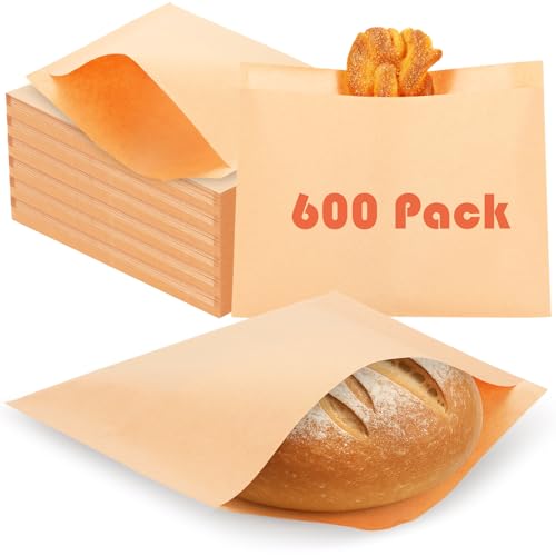 600 Pack Wax Paper Sandwich Bags 8x10 inch Wax Paper Bags (600 Count)