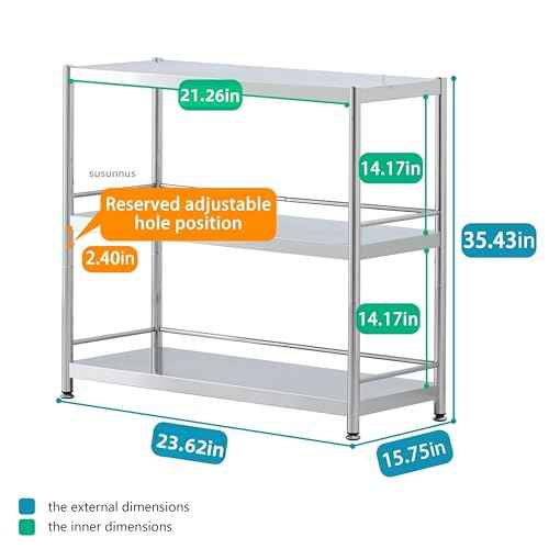 Stainless Shelving with Guardrails