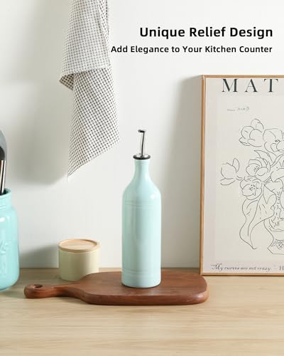 Sweejar Large Ceramic Olive Oil Dispenser Bottle