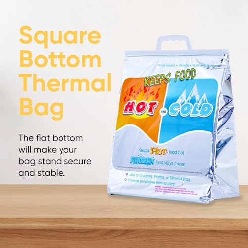 Hot and Cold Insulated Bags for Food Delivery (10 Count)
