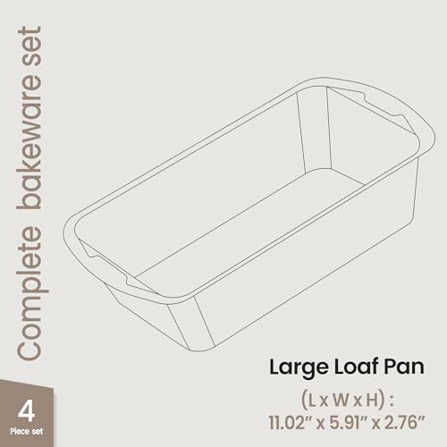 Nonstick Loaf Pan Set Pack of 4 (4 Count)