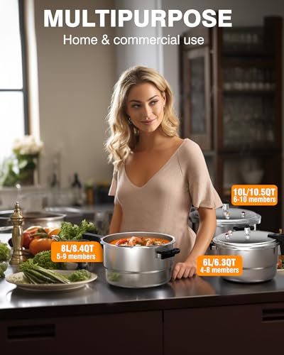 8Qt Aluminum Pressure Cooker w