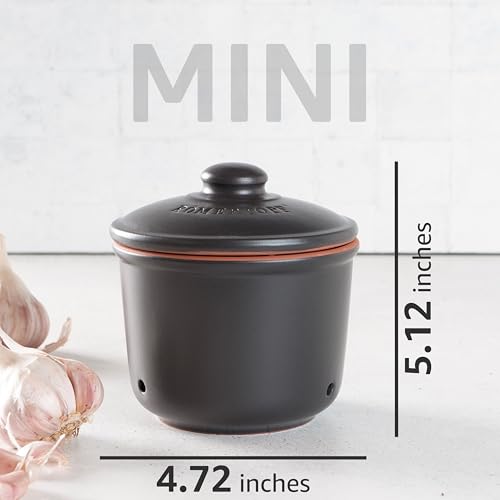 Romertopf Freshness Storage Potato Onion Garlic Clay Pot Set of 3 with Lids (3 Count)