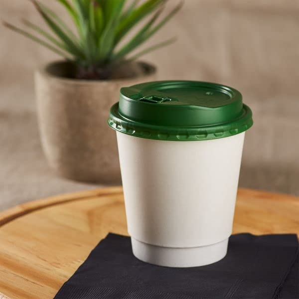 10 oz Double Wall Insulated Coffee Cup [500 Count] White Paper Hot Cup