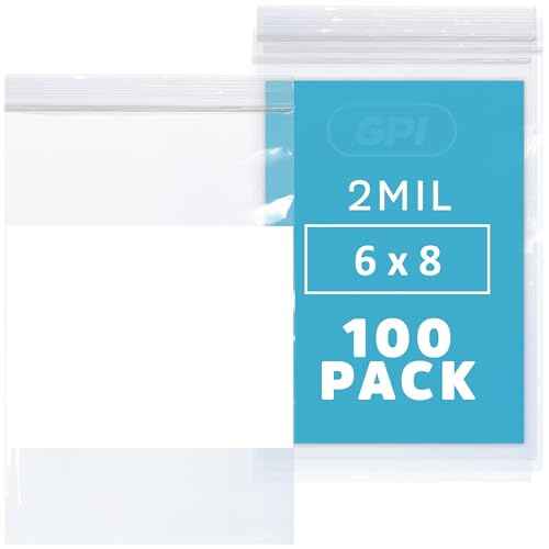 100 Count 6" x 8" Zip Bags