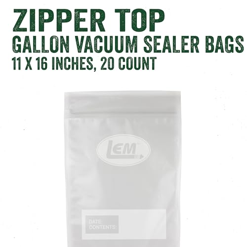 Products Gallon Zipper Top Vacuum Sealer Bags (20 Count)
