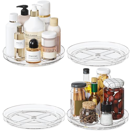 4 Pack 9 Inch Clear Lazy Susan Turntable Organizer (4 Count)