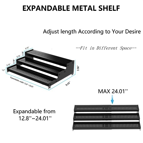 Expandable Spice Rack organizer with 3