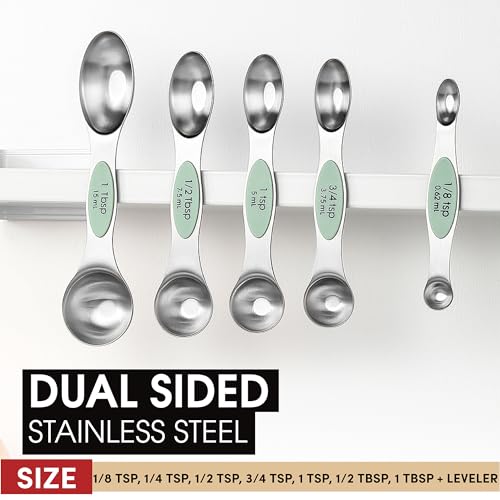 Stainless Steel Magnetic Measuring Spoons Set of 8 (8 Count)