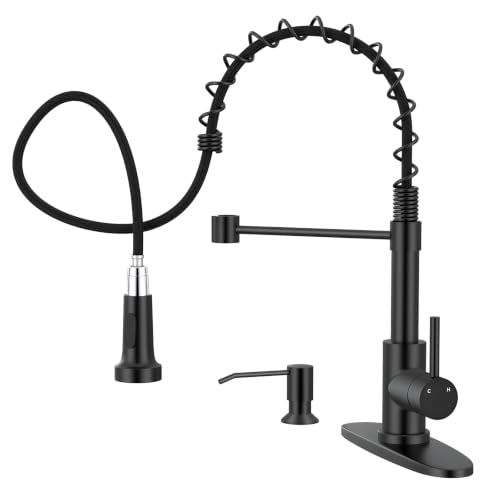 Utility Sink Faucet with Sprayer and Soap Dispenser