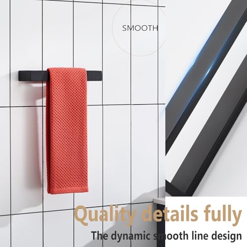 Towel Ring Matte Black Hand Towel Bar Holder 9