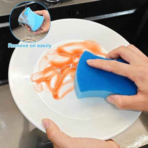 50 Pcs Individually Wrapped Sponges Uncompressed Blue (100 Count)