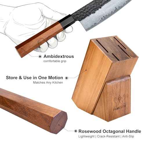 Japanese Knife Set with Block (4 Count)