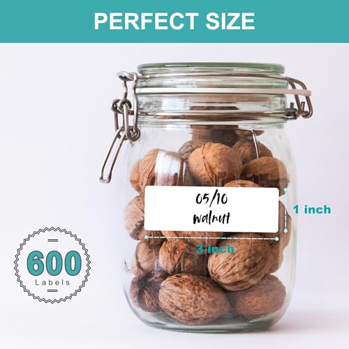 600 Blank Removable Freezer Label Stickers