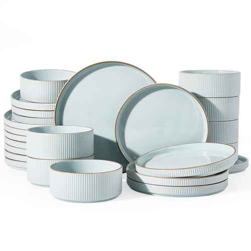 Stoneware Dinnerware Sets for 8 (24 Count)